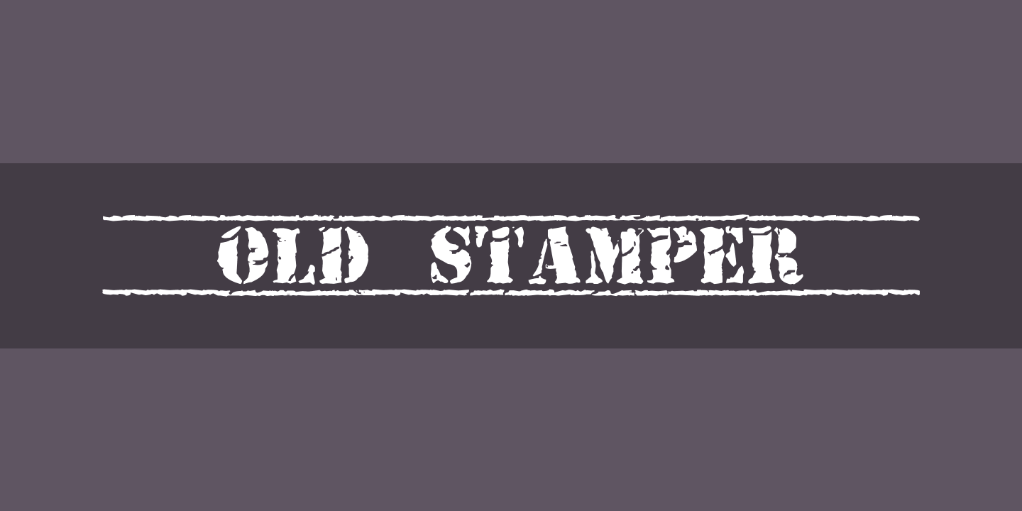 Ejemplo de fuente Old Stamper